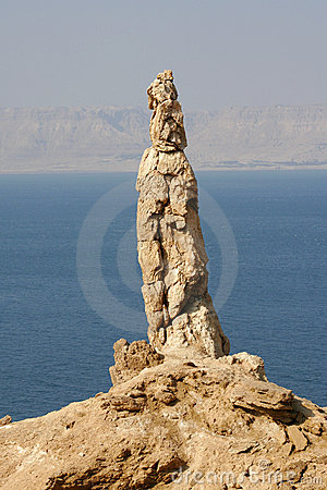 Salt statue near Dead Sea