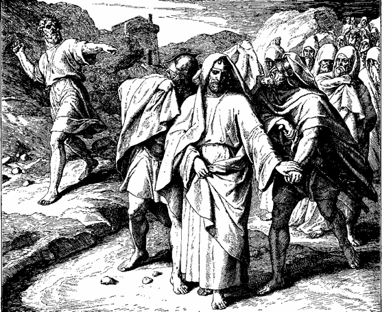 David flees from Absalom